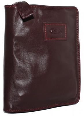 Ichthus Fish X-Small Burgundy Bible Cover